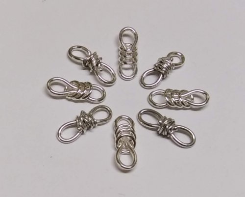 Judy Larson's Wire Links 7, 8, 9, and 10 - Link 7 - two versions, Findings & Components, Toggles & Clasps, Earwire & Headpin, Butane Torch, Soldering, Solder, wire links